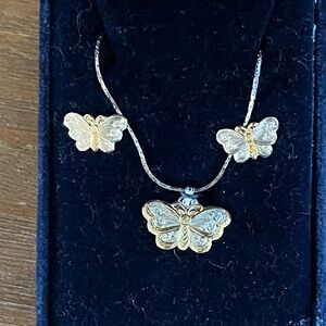 Montana Silversmiths butterfly necklace and earrings